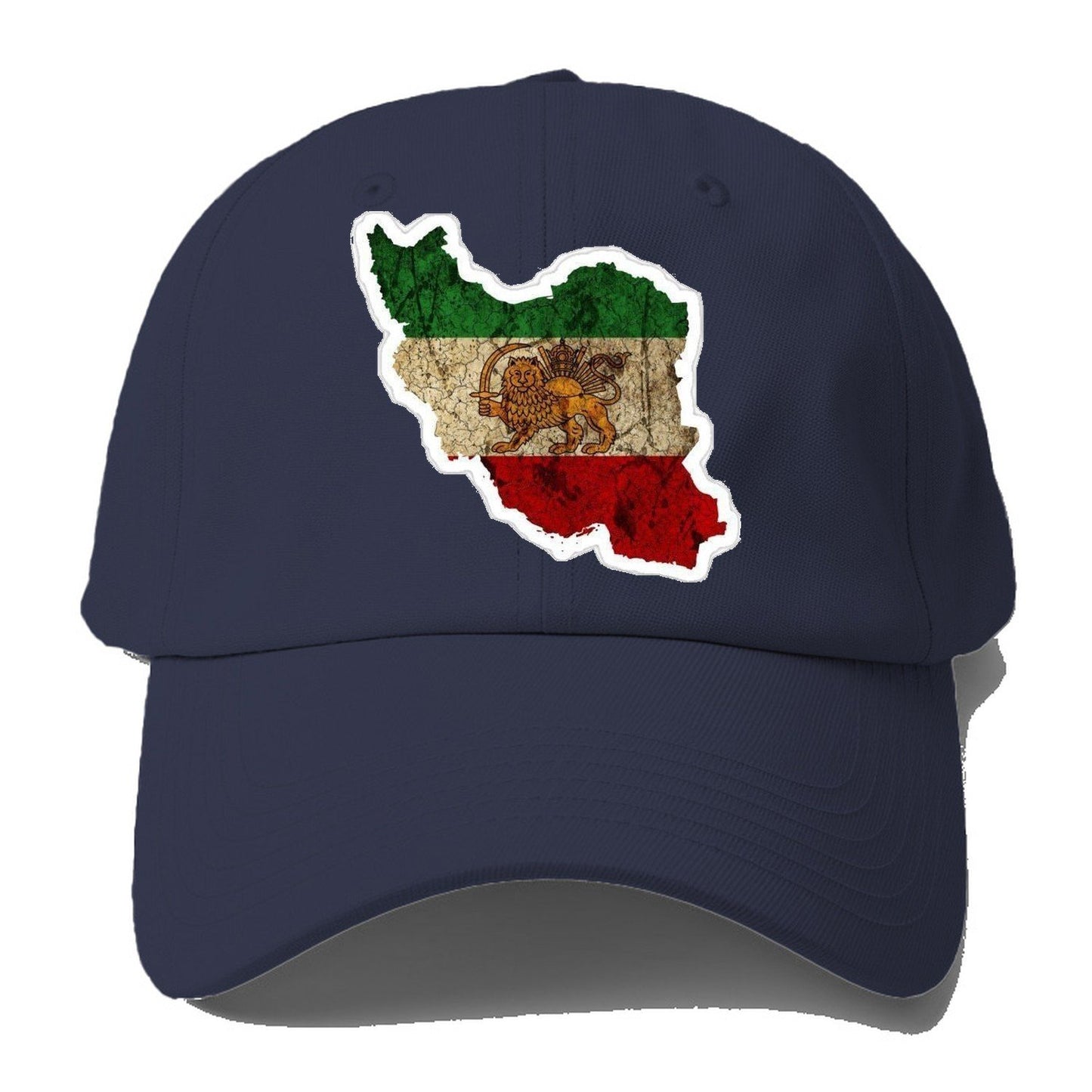 Iran Map Sticker Baseball Cap – Twilight Navy