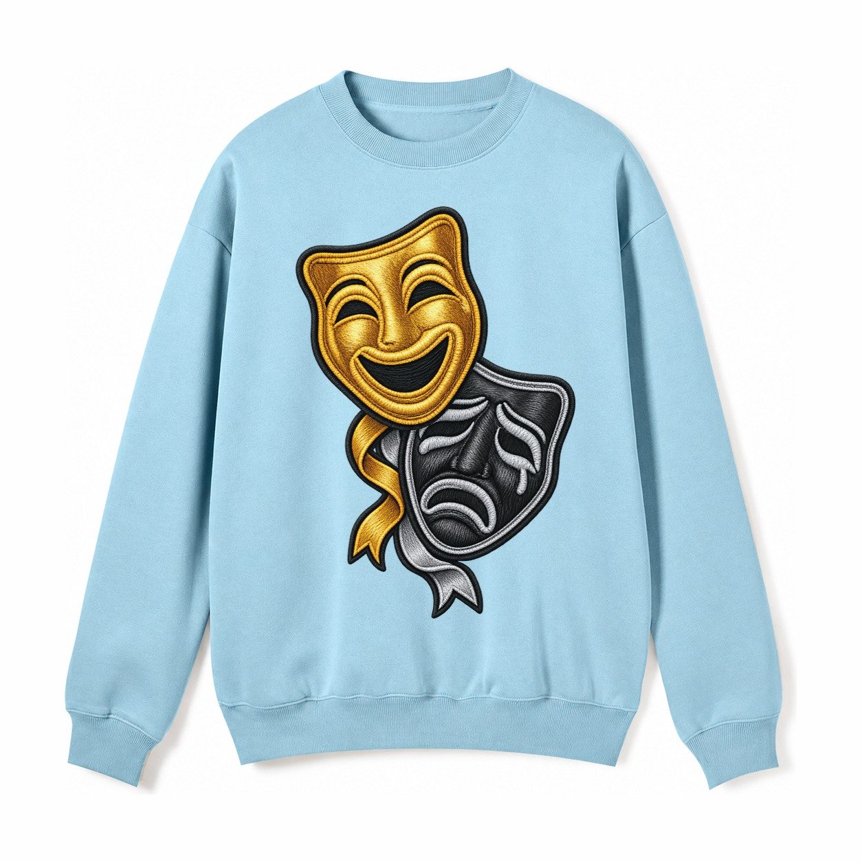 Broadway Masks Fleece Sweatshirt – Light Blue