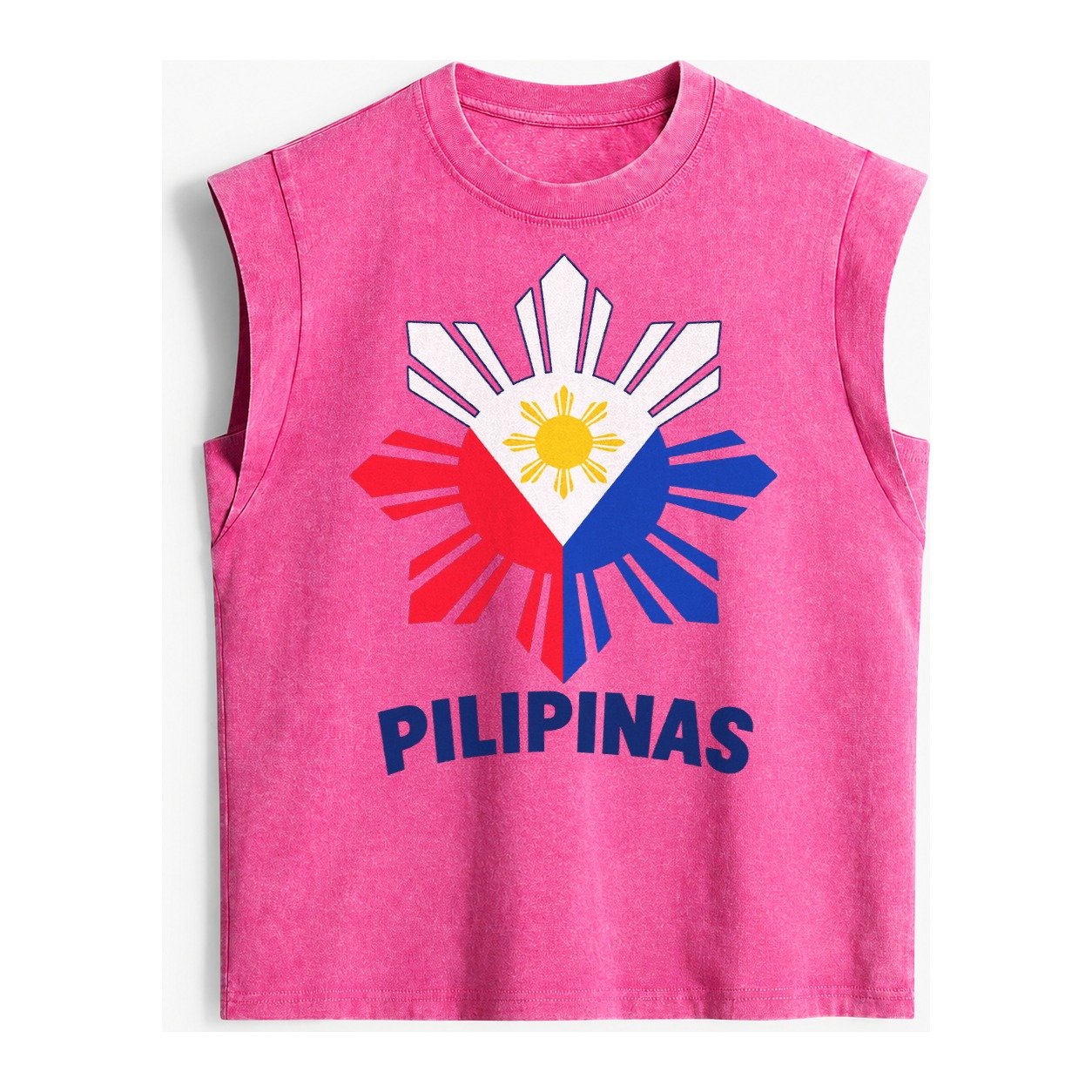 Philippines Sun Stars Vintage Washed Tank – Pink
