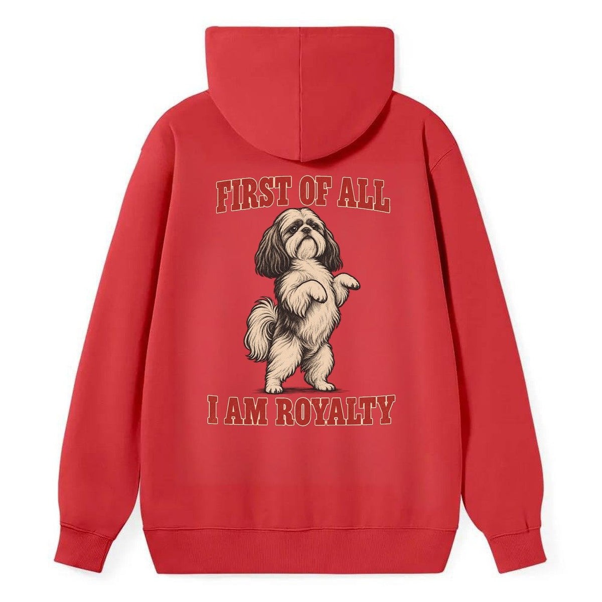 Shih Tzu Dog Declarations Classic Pullover Hoodie – Red