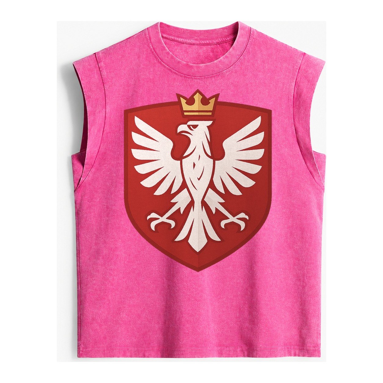 Poland White Eagle Vintage Washed Tank – Pink