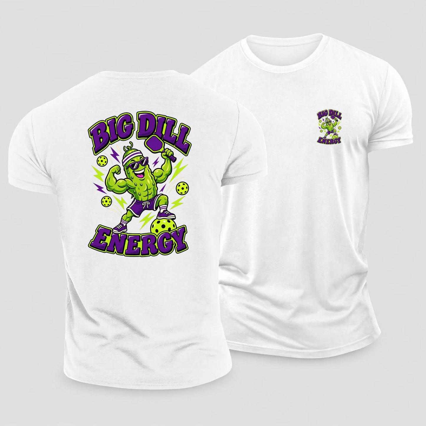 Big Dill Energy Pickleball Life Cotton T-Shirt – White