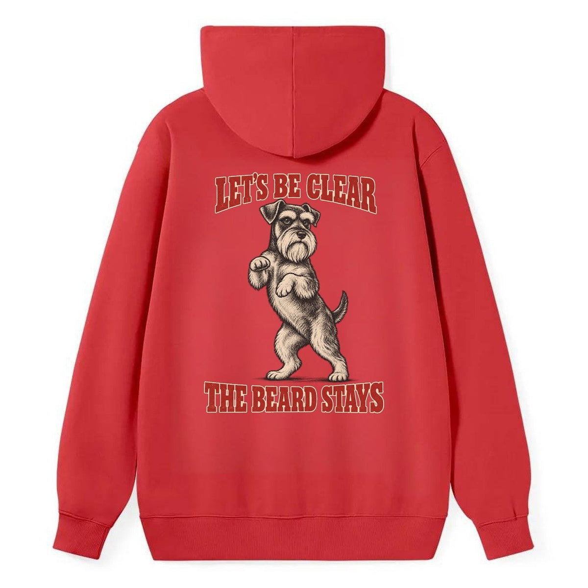 Miniature Schnauzer Dog Declarations Classic Pullover Hoodie – Red