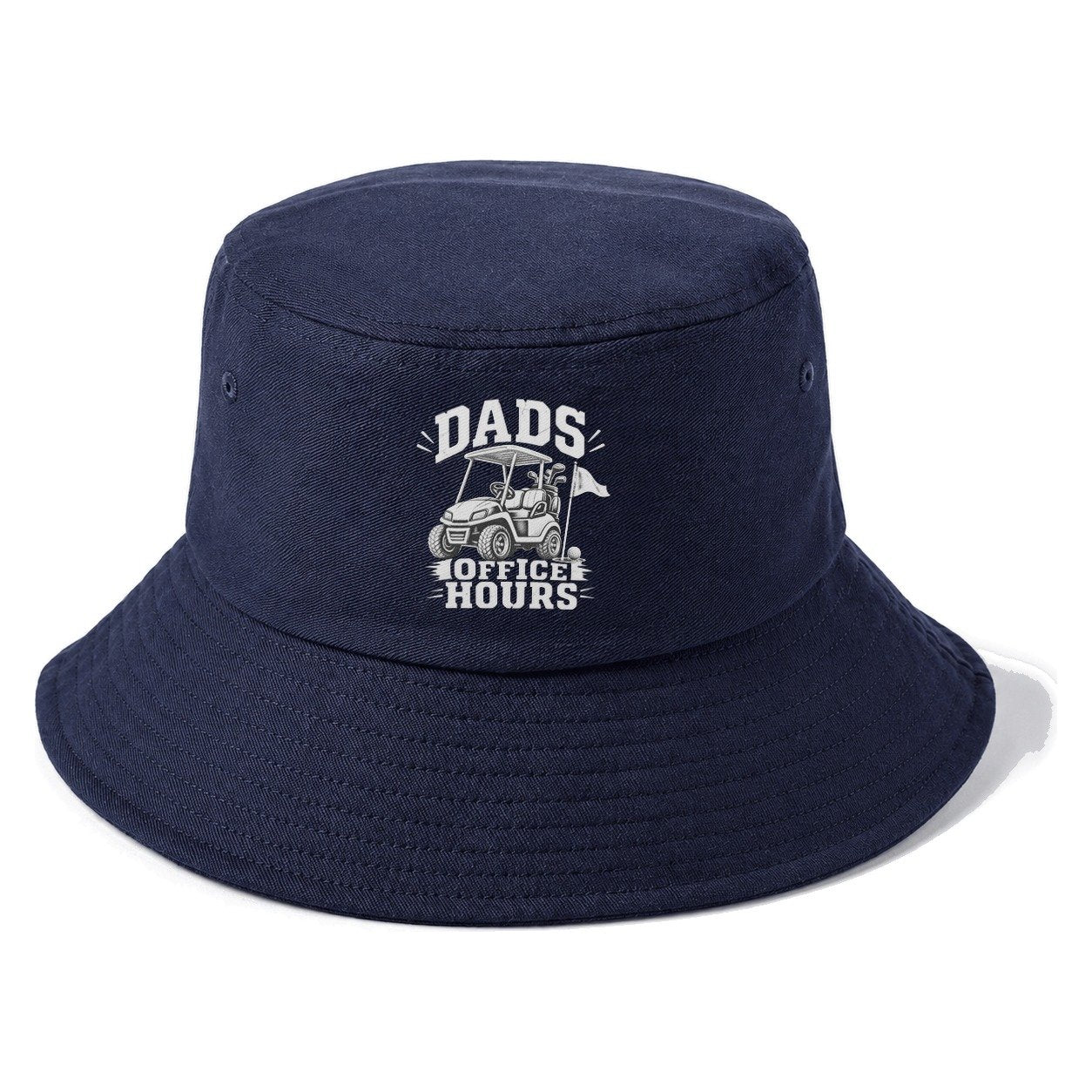 Dads Office Hours Golf Life Bucket Hat – Twilight Navy