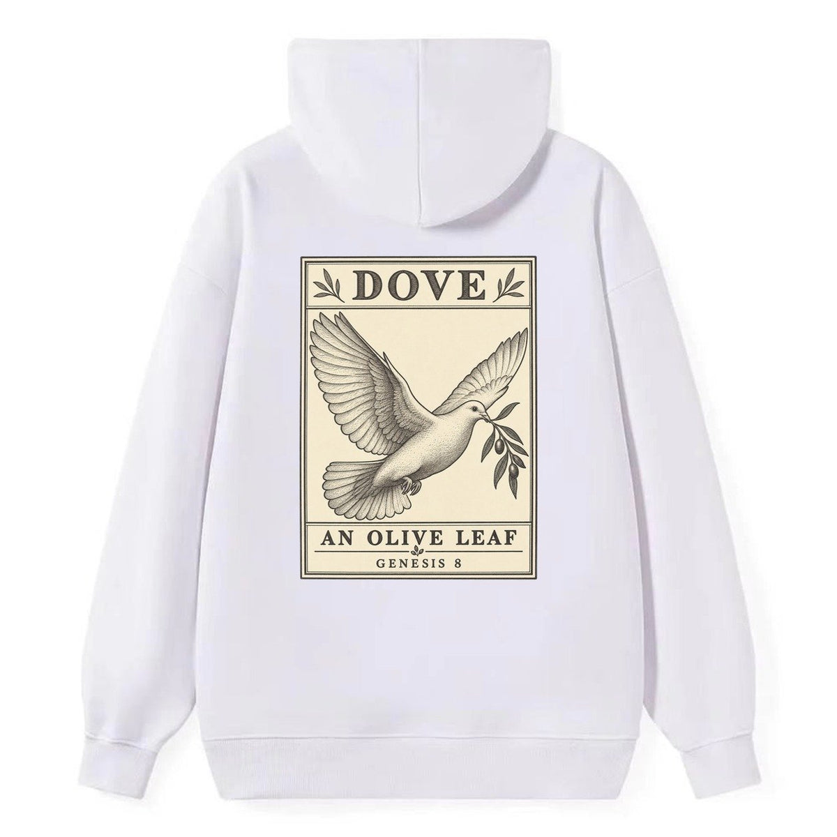 Dove Specimen Plate Creature Canticle Classic Pullover Hoodie – White