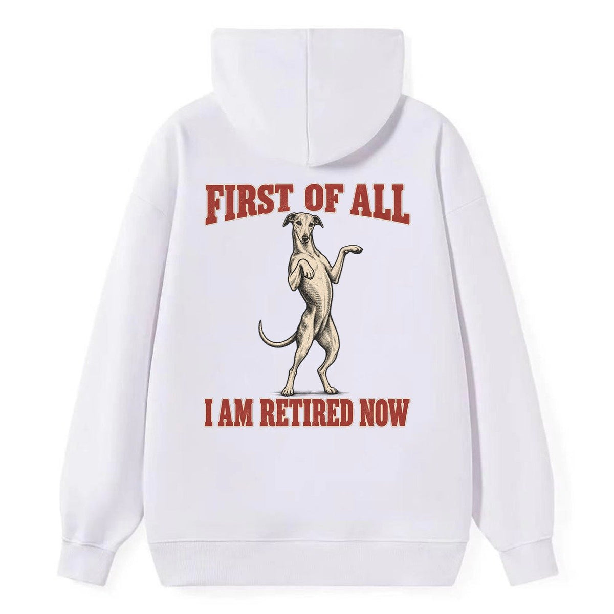 Greyhound Dog Declarations Classic Pullover Hoodie – White