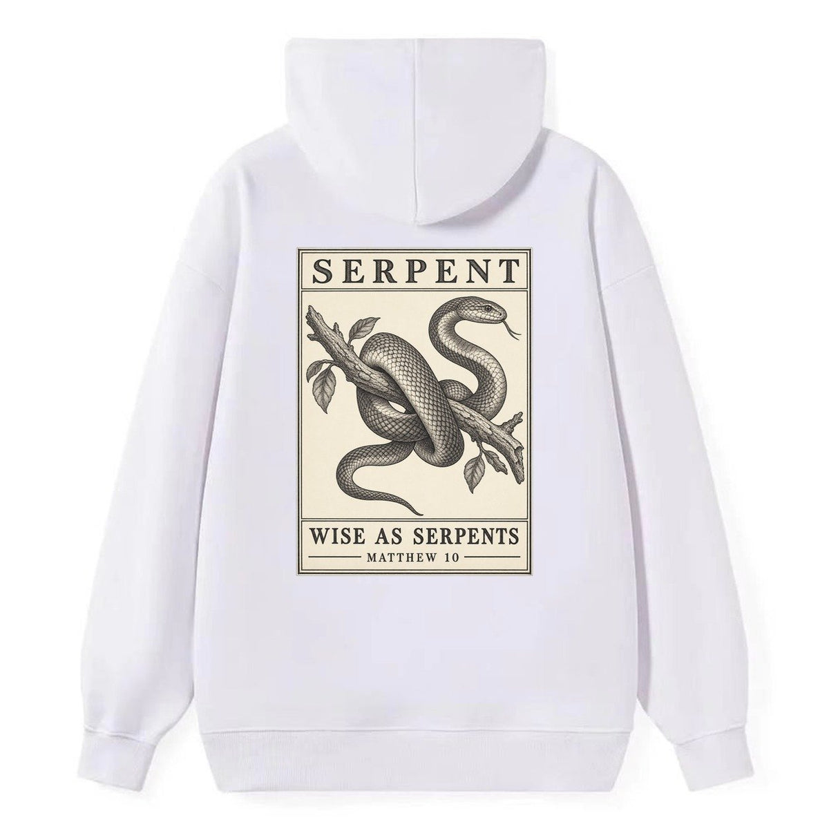 Serpent Specimen Plate Creature Canticle Classic Pullover Hoodie – White