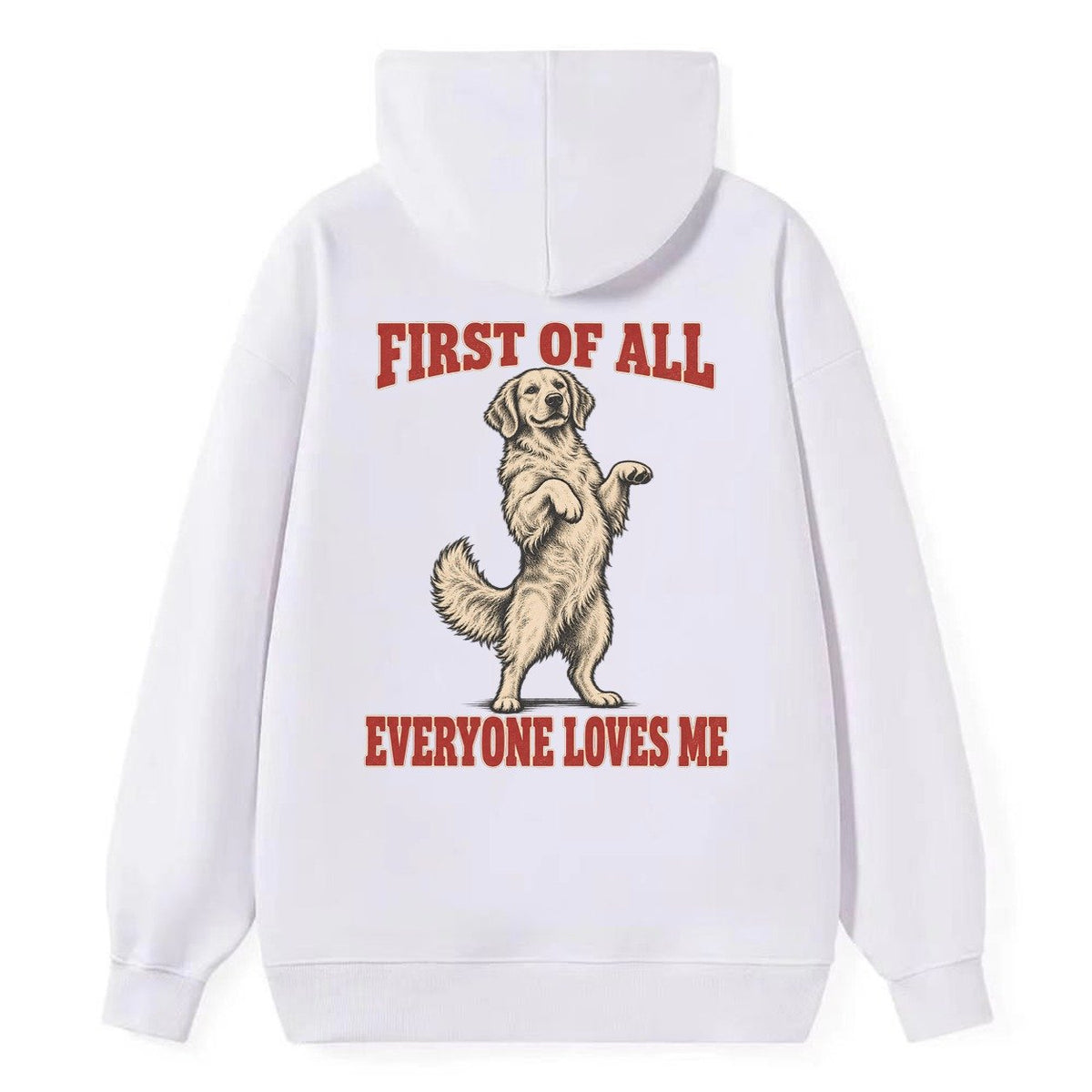 Golden Retriever Dog Declarations Classic Pullover Hoodie – White