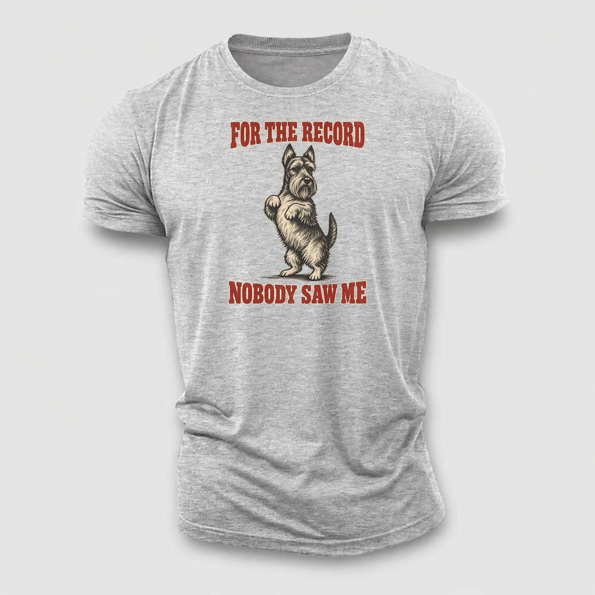 Scottish Terrier Dog Declarations Cotton T-Shirt – Sport Grey