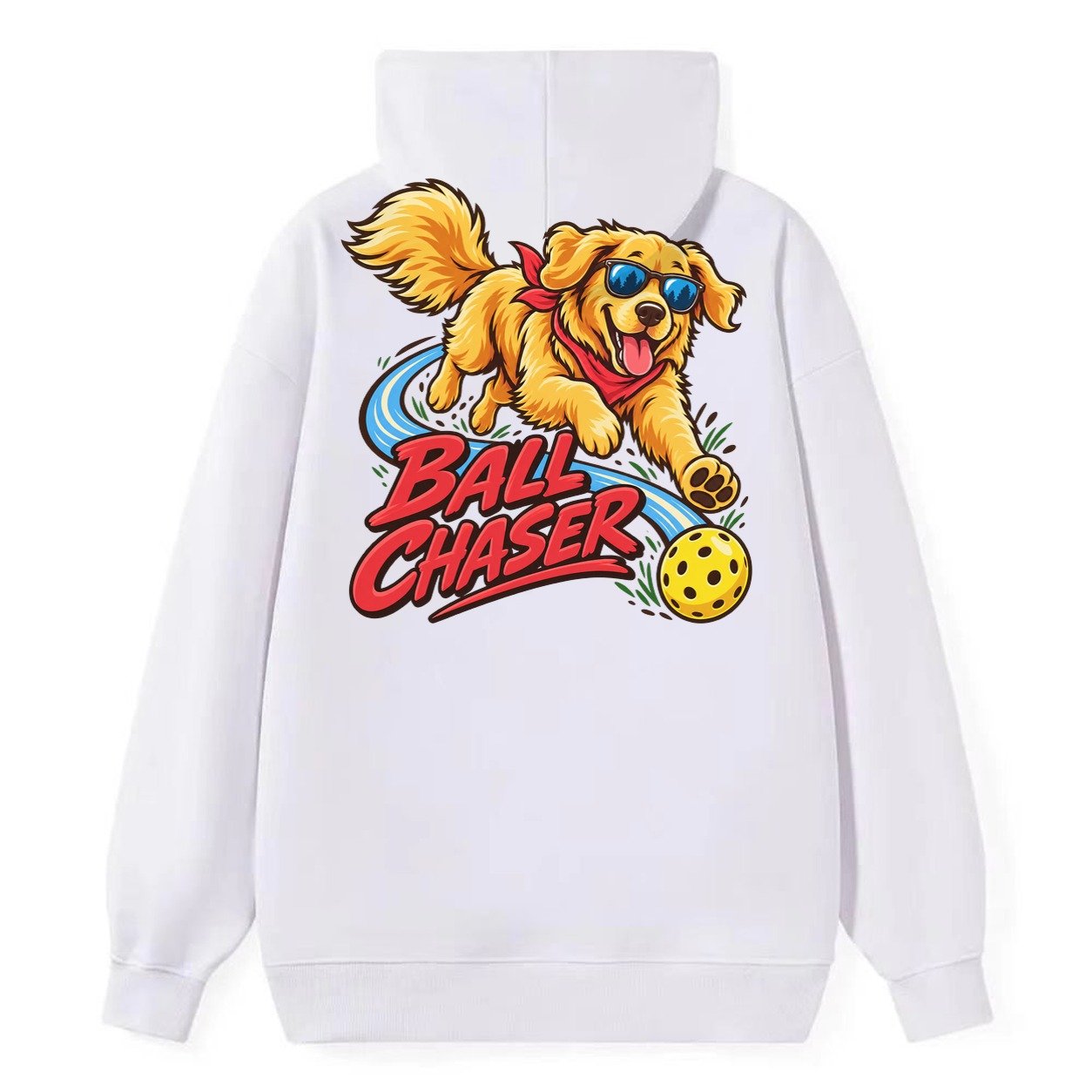 Ball Chaser Pickleball Life Classic Pullover Hoodie – White