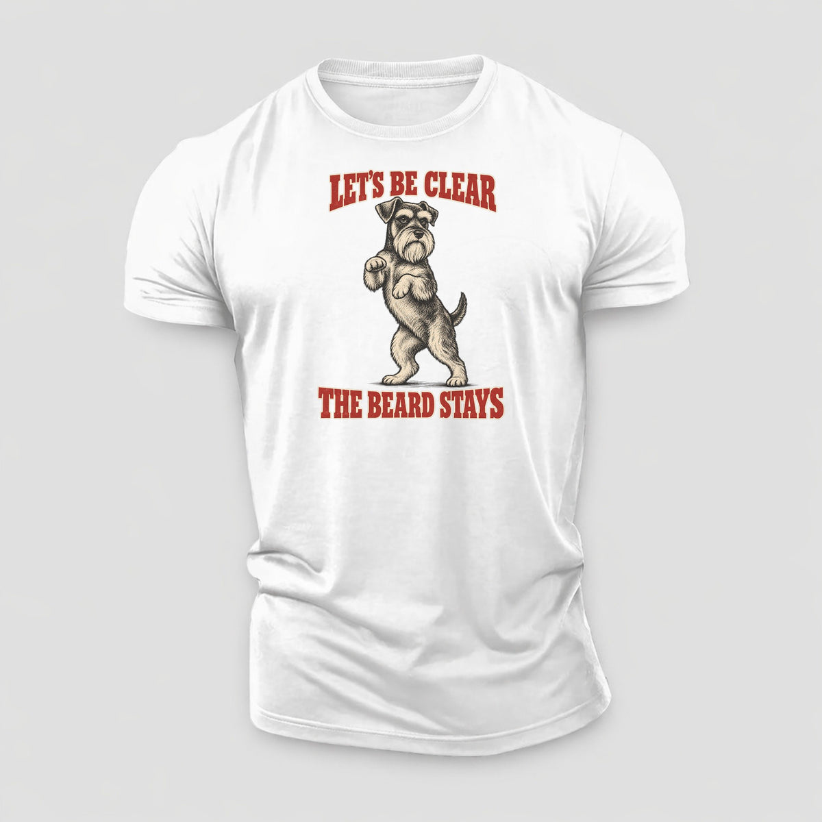 Miniature Schnauzer Dog Declarations Cotton T-Shirt – White