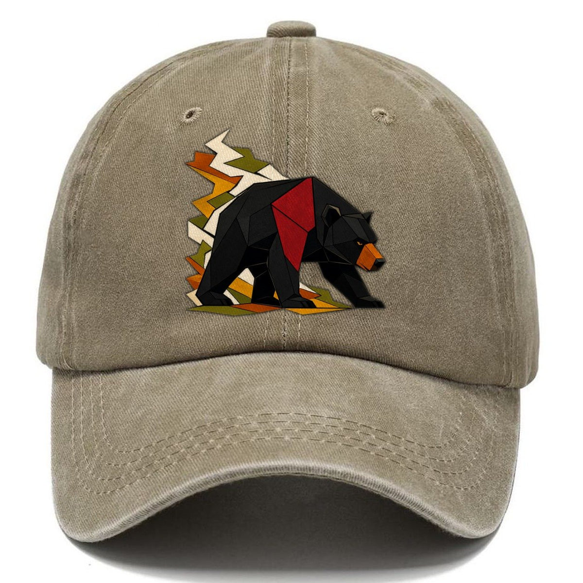 Bear Side Profile Classic Cap – Warm Sand