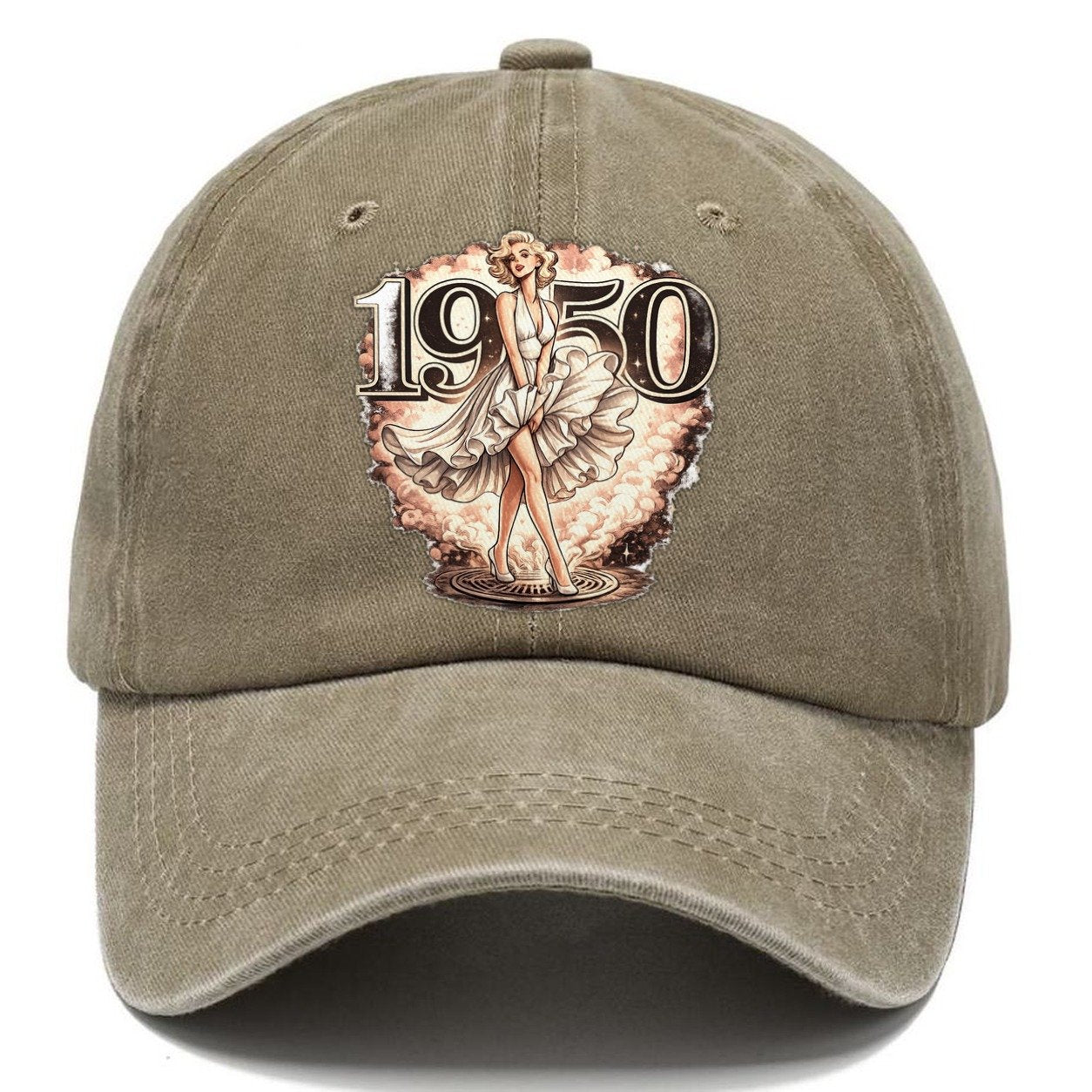 1950 Vintage Glam Classic Cap – Warm Sand