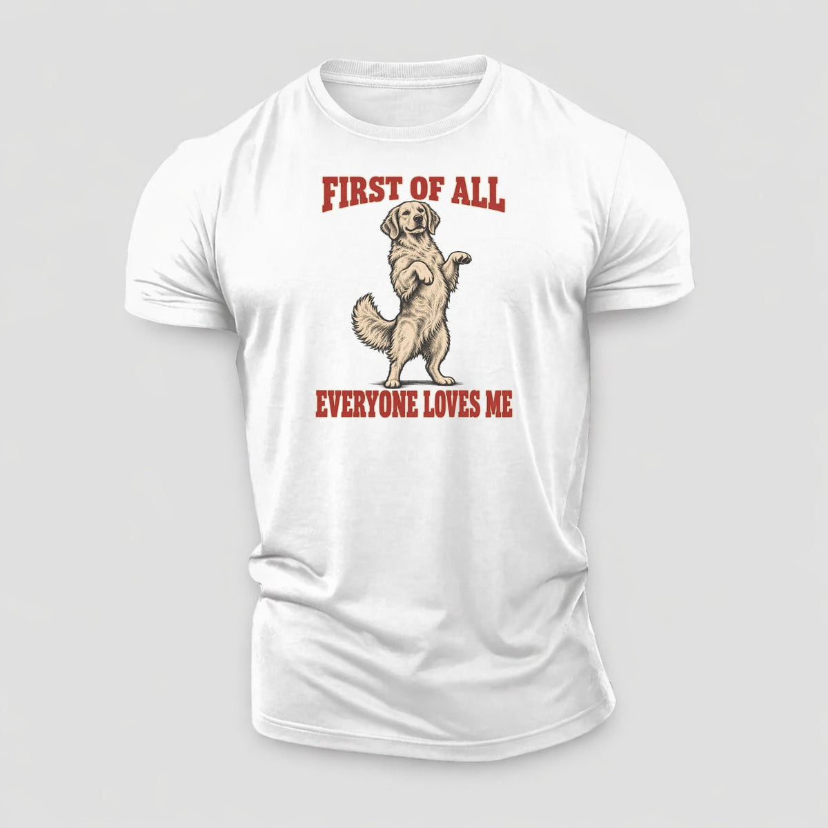Golden Retriever Dog Declarations Cotton T-Shirt – White