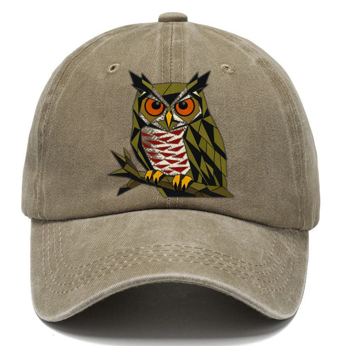 Great Horned Owl Perch Classic Cap – Warm Sand