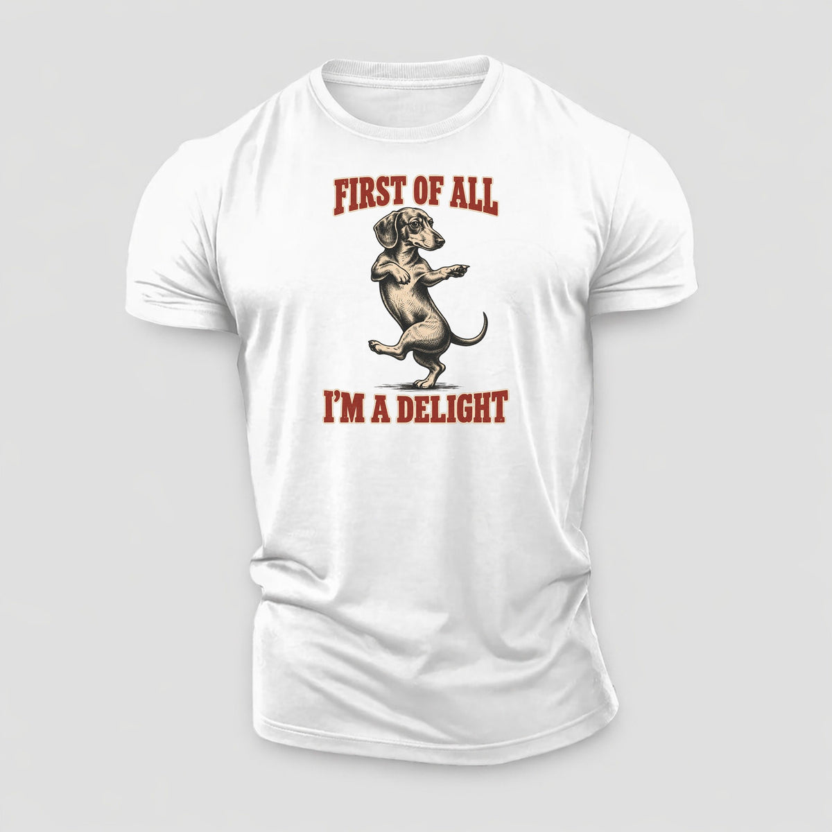 Dachshund Dog Declarations Cotton T-Shirt – White