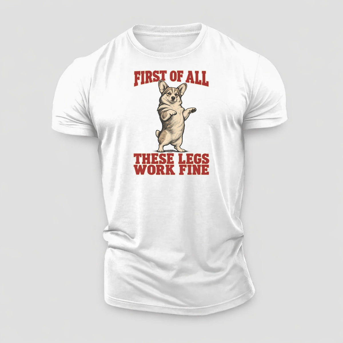 Pembroke Welsh Corgi Dog Declarations Cotton T-Shirt – White