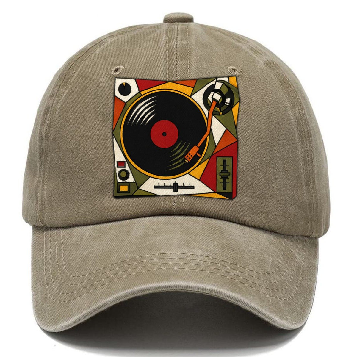 Dj Turntable Above Classic Cap – Warm Sand
