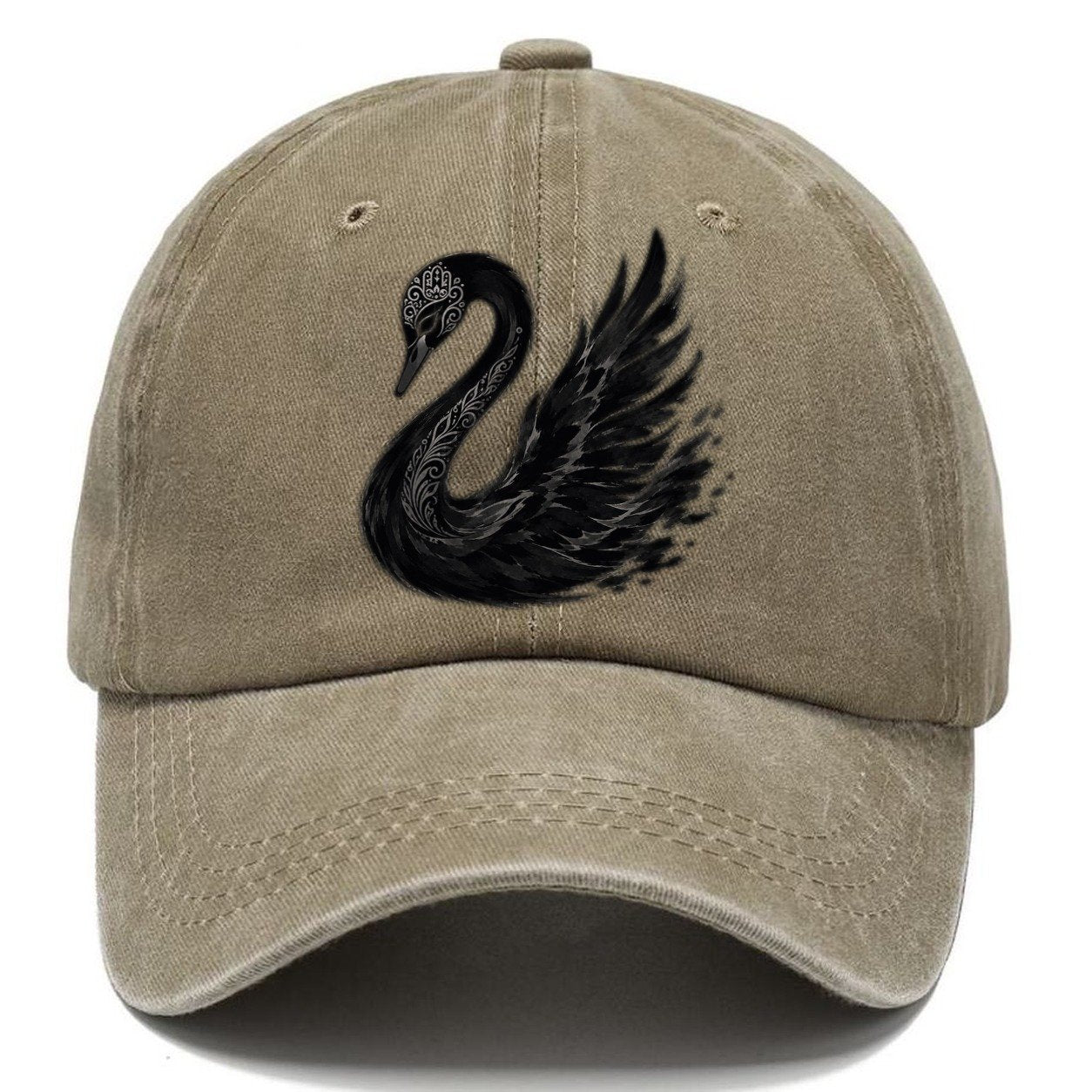 Hamsa Swan Gestural Marks Classic Cap – Warm Sand