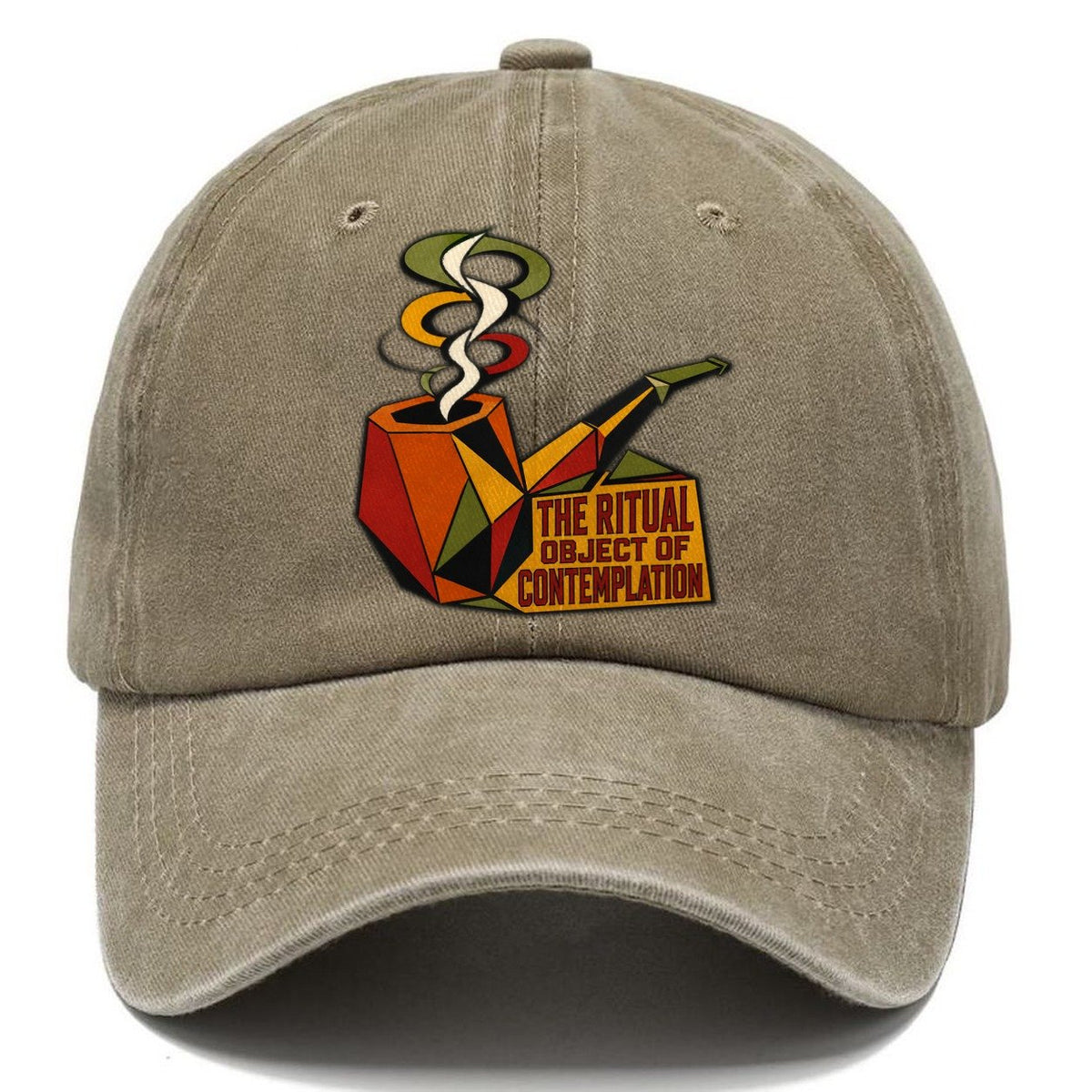 Smoking Pipe Portrait Classic Cap – Warm Sand