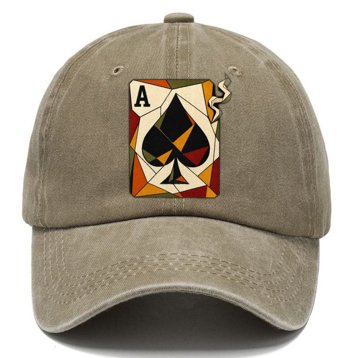 Ace Spades Playing Card Classic Cap – Warm Sand