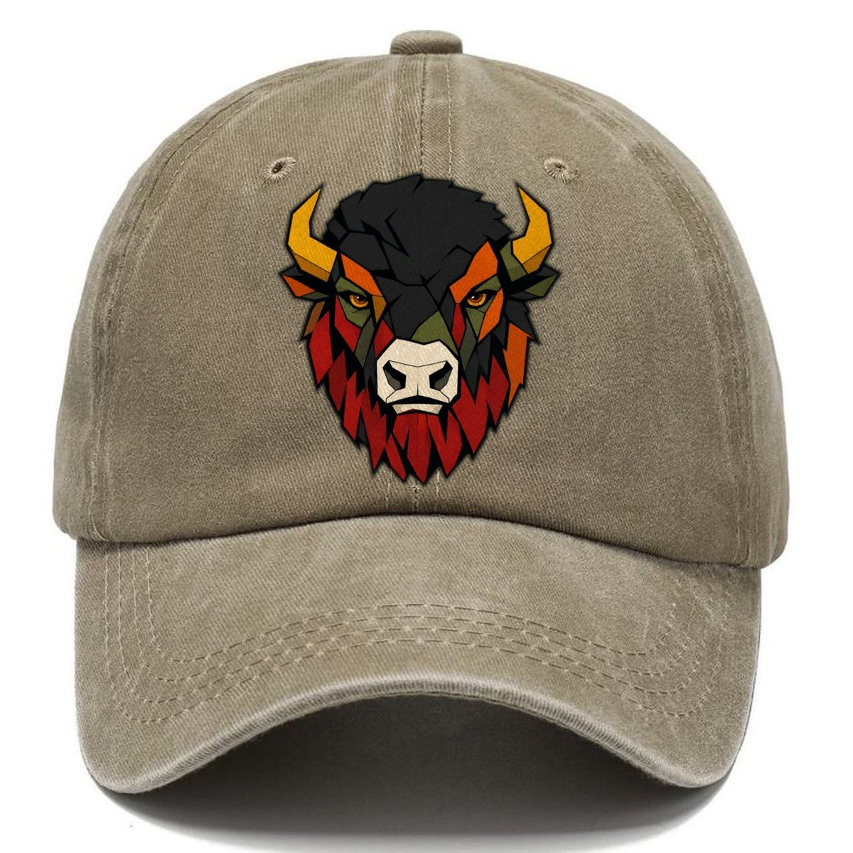 American Buffalo Frontal Portrait Classic Cap – Warm Sand