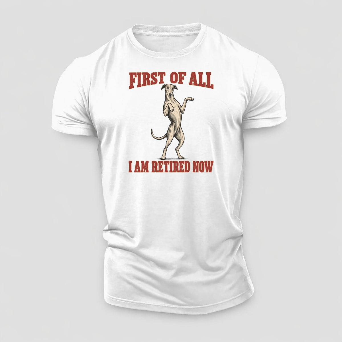 Greyhound Dog Declarations Cotton T-Shirt – White