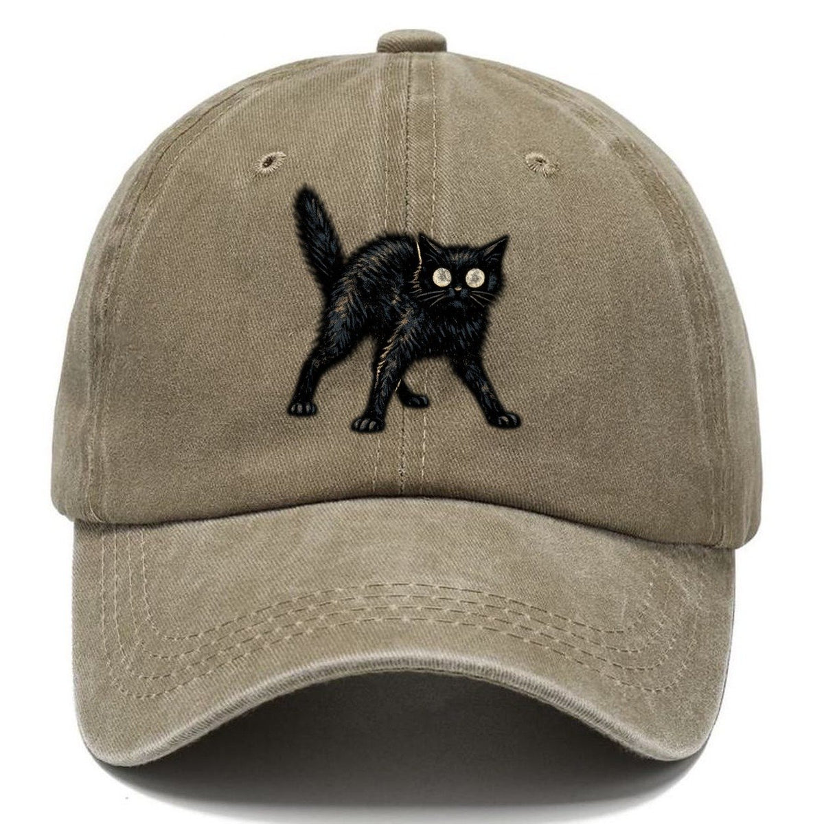 Glowing Black Cat Classic Cap – Warm Sand
