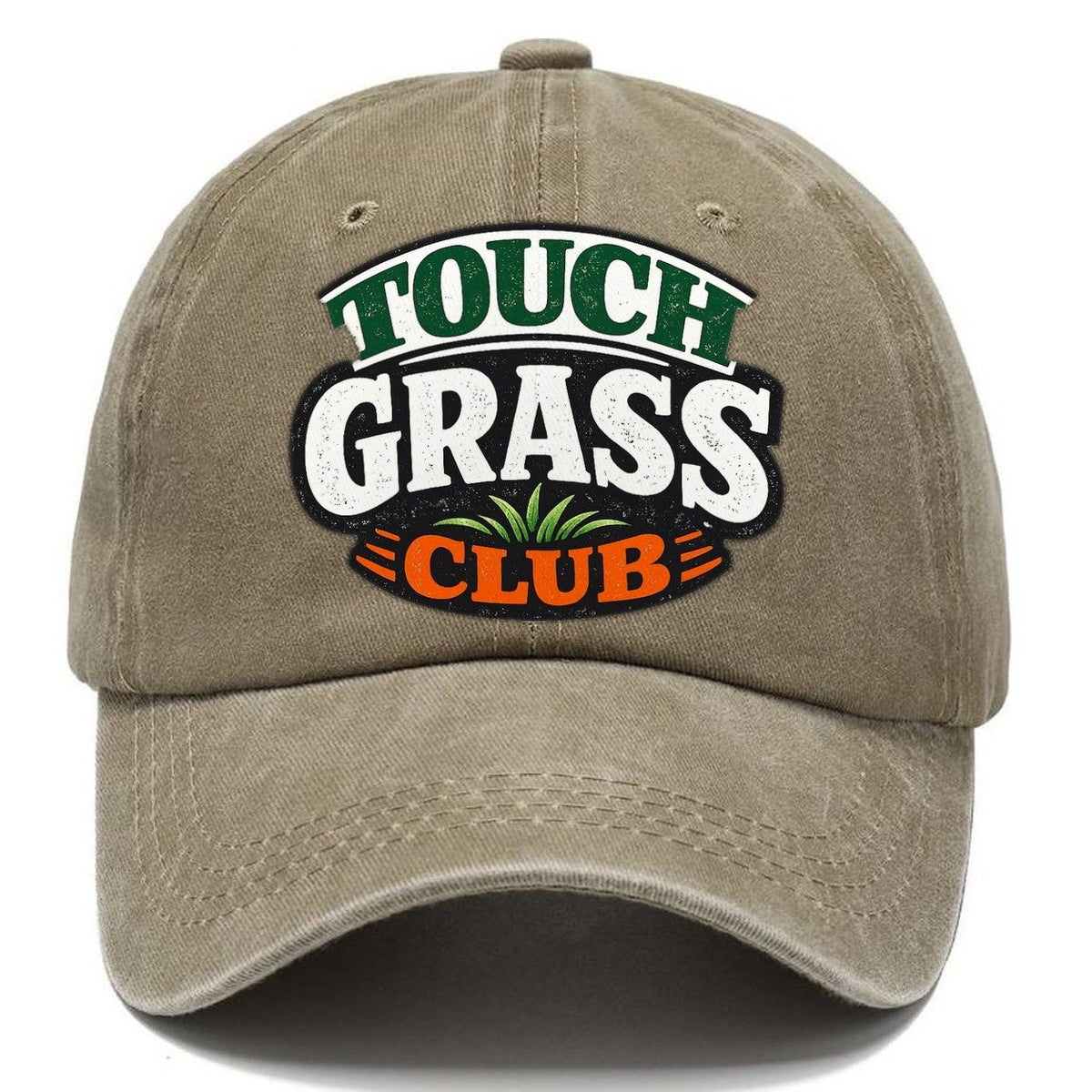 Touch Grass Club Classic Cap – Warm Sand