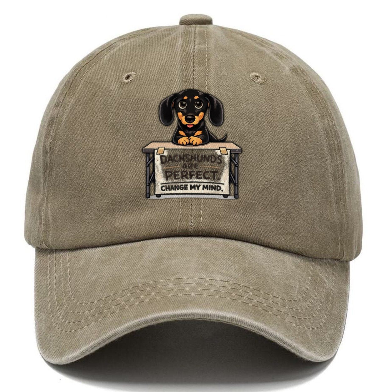 Dachshund Debate Classic Cap – Warm Sand