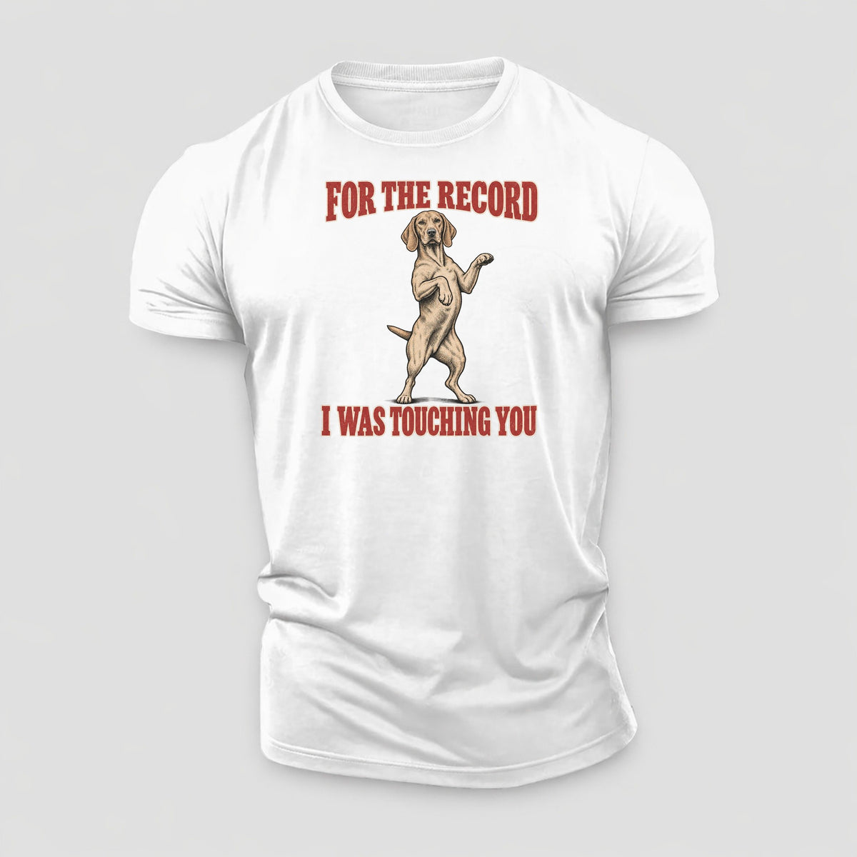 Vizsla Dog Declarations Cotton T-Shirt – White