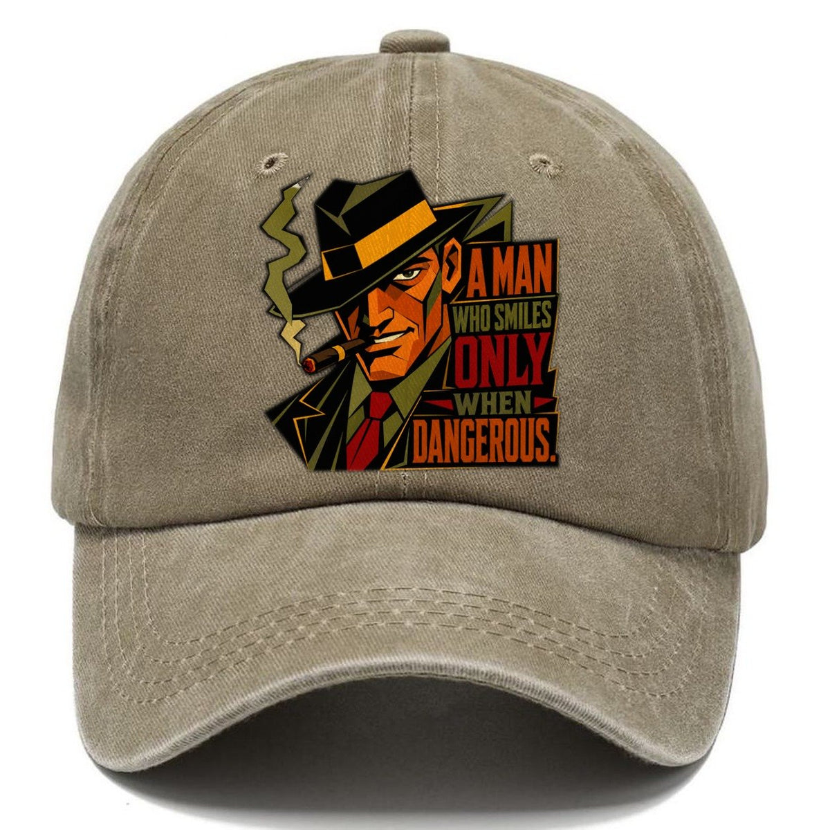 Gangster Portrait Classic Cap – Warm Sand