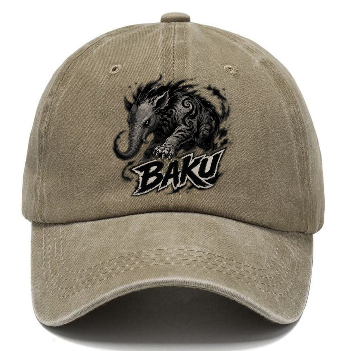 Baku Gestural Marks Classic Cap – Warm Sand