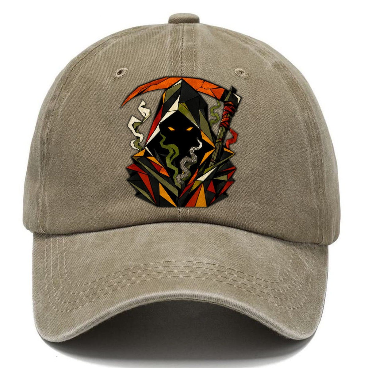 Grim Reaper Portrait Classic Cap – Warm Sand