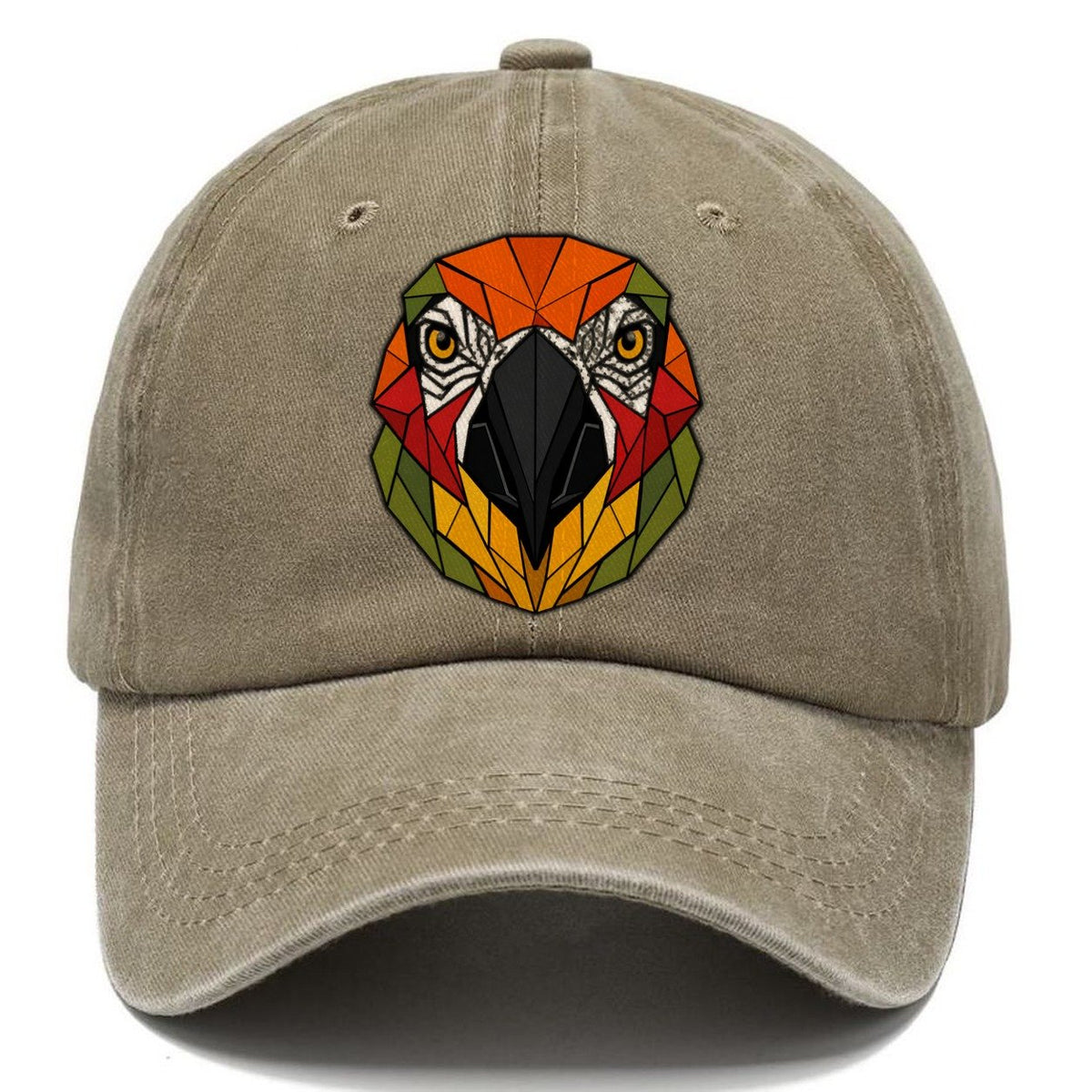 Macaw Parrot Portrait Classic Cap – Warm Sand