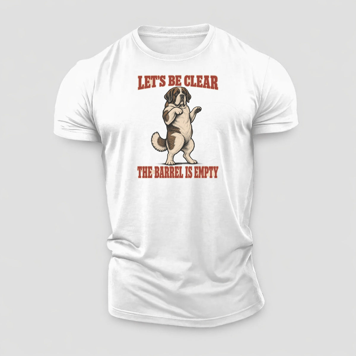 Saint Bernard Dog Declarations Cotton T-Shirt – White