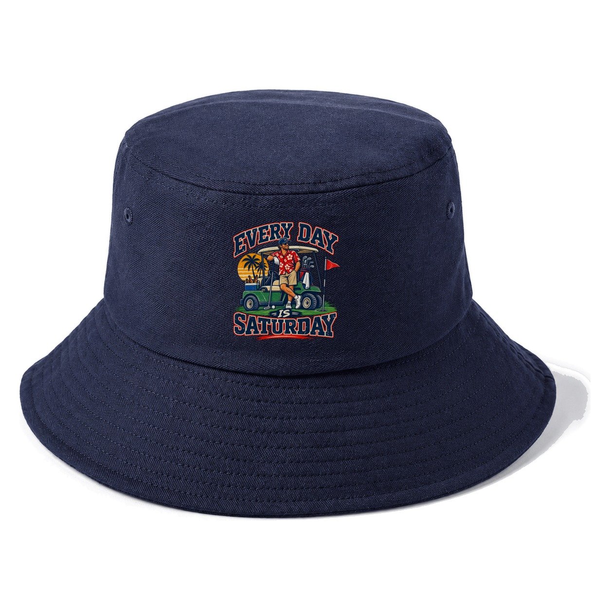 Every Day Is Saturday Golf Life Bucket Hat – Twilight Navy