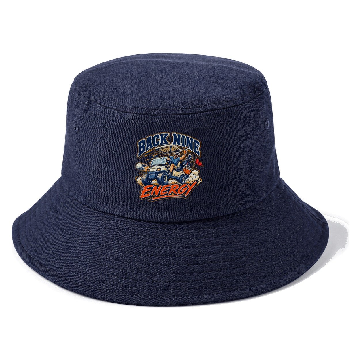 Back Nine Energy Golf Life Bucket Hat – Twilight Navy