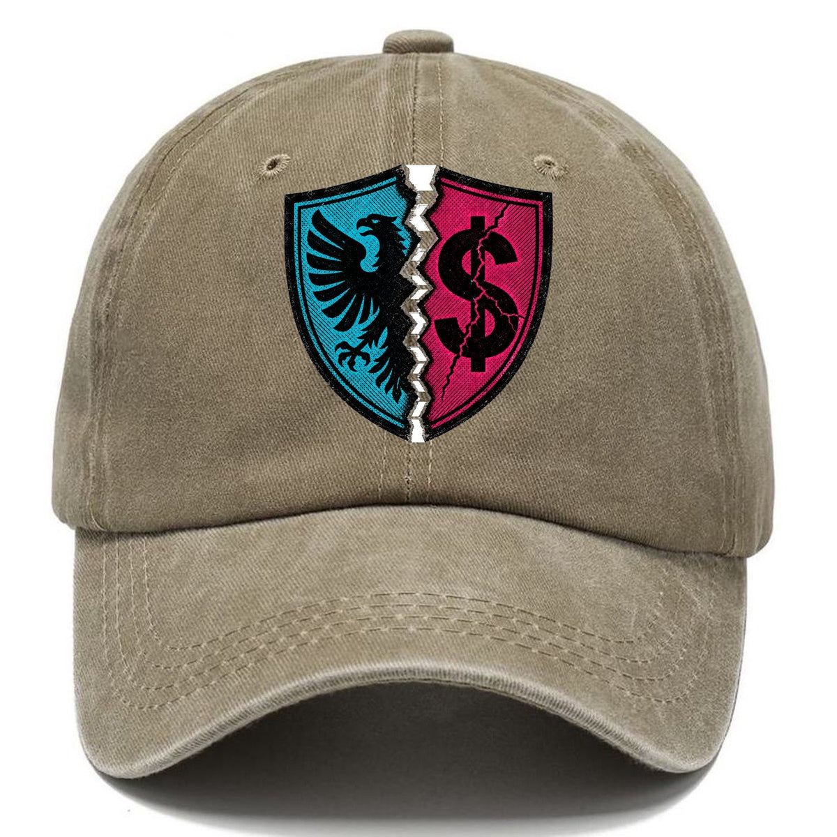 Split Shield Eagle Dollar Classic Cap – Warm Sand