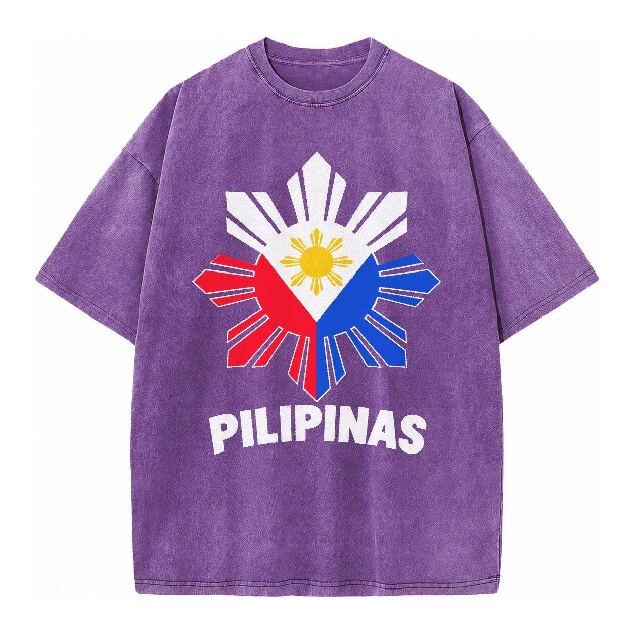 Philippines Sun Stars Vintage T-shirt – Purple