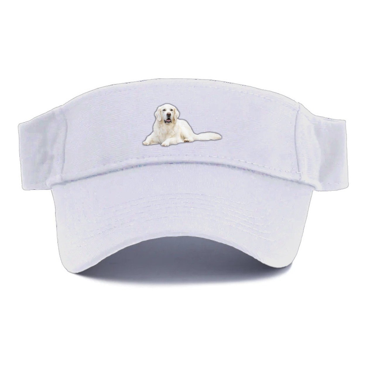 White English Cream Golden Retrievers Visor – White