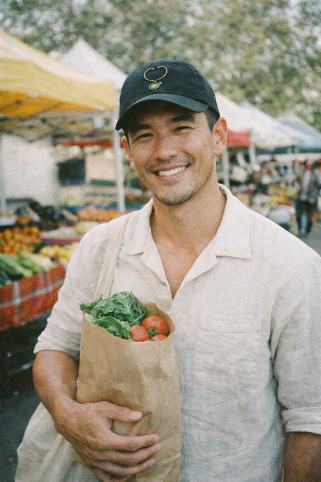 Model wearing Nurse Stethoscope Baseball Cap