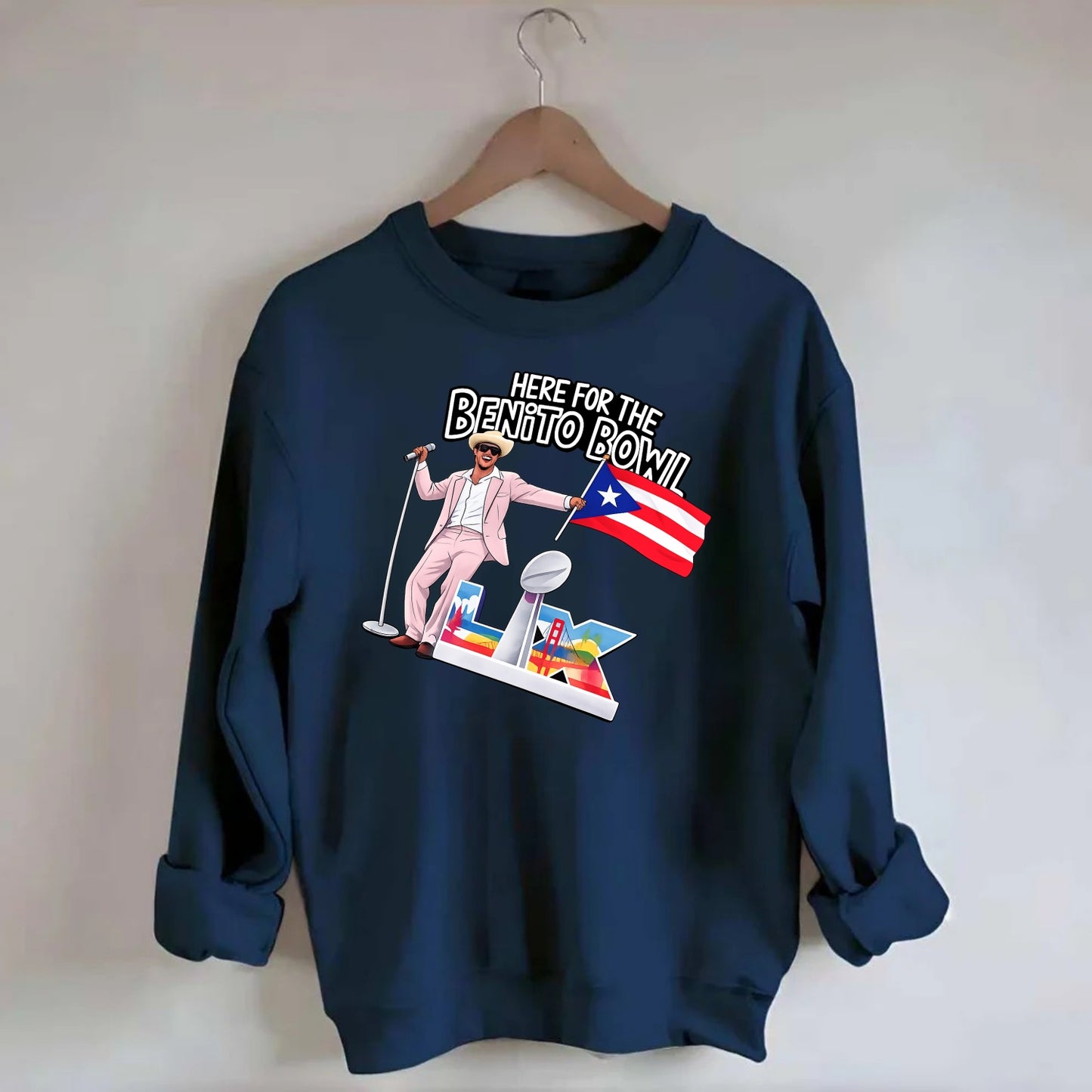 Here For The Bento Bowl - Crewneck Sweatshirt - navy