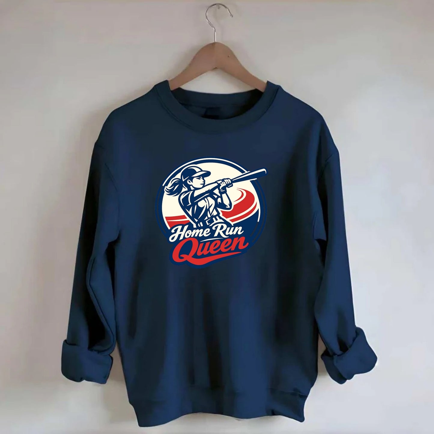 Feminine Power at Bat - Crewneck Sweatshirt - navy