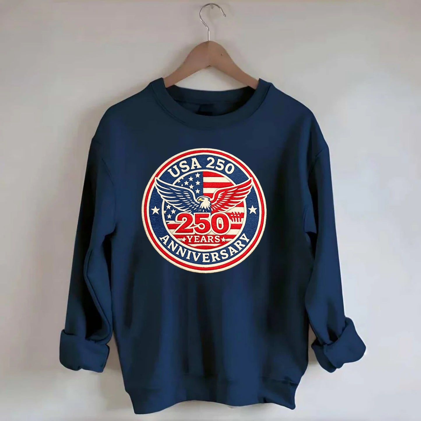 Usa 250th Anniversary Eagle - Crewneck Sweatshirt - navy