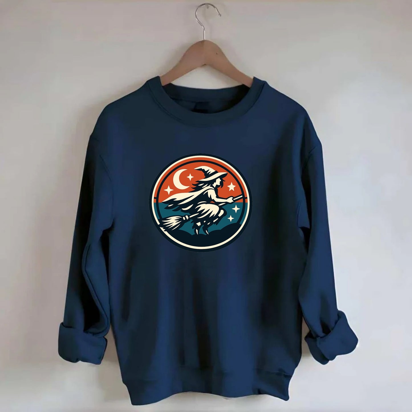Mystic Night Witch Emblem - Crewneck Sweatshirt - navy