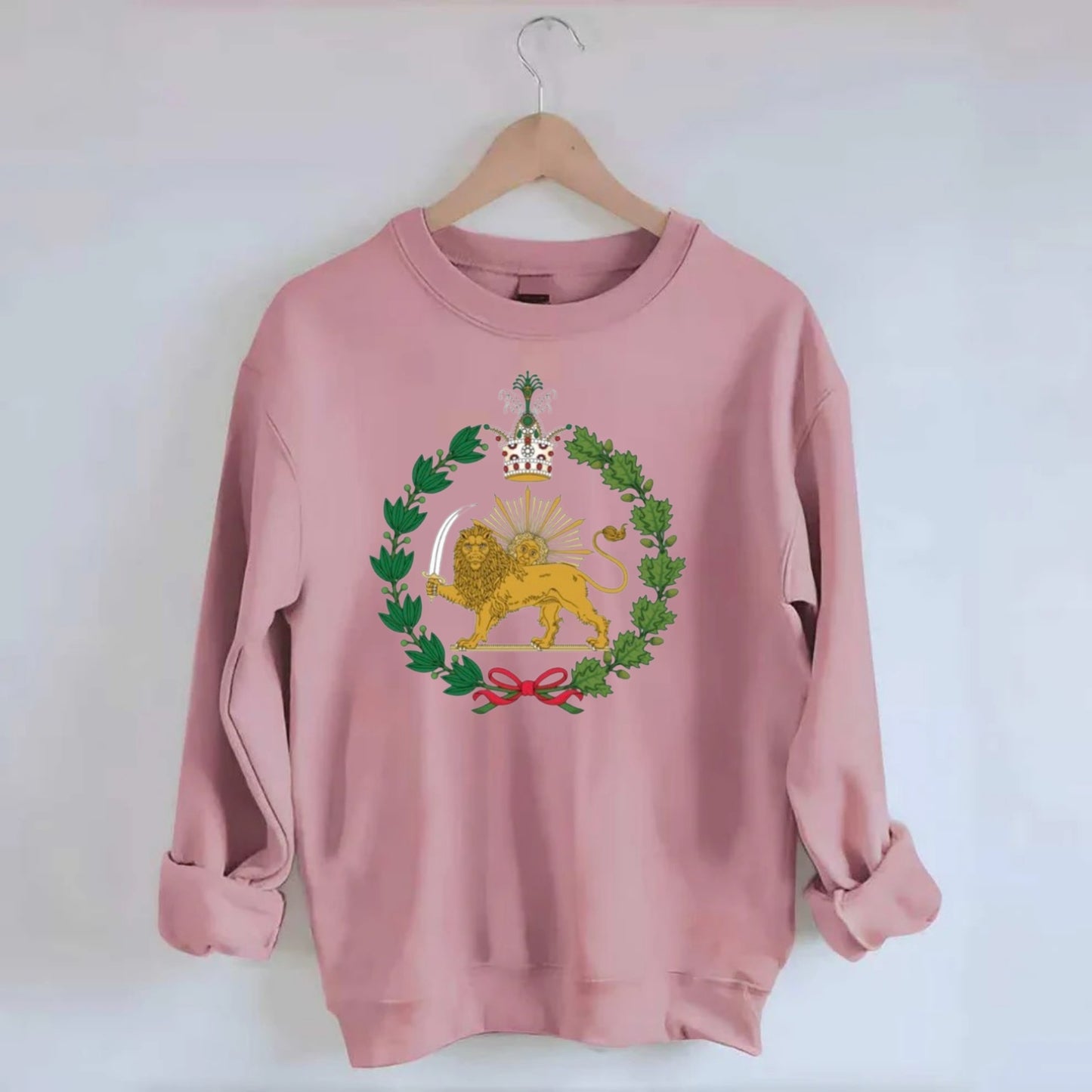 Iran Lion - Crewneck Sweatshirt - pink