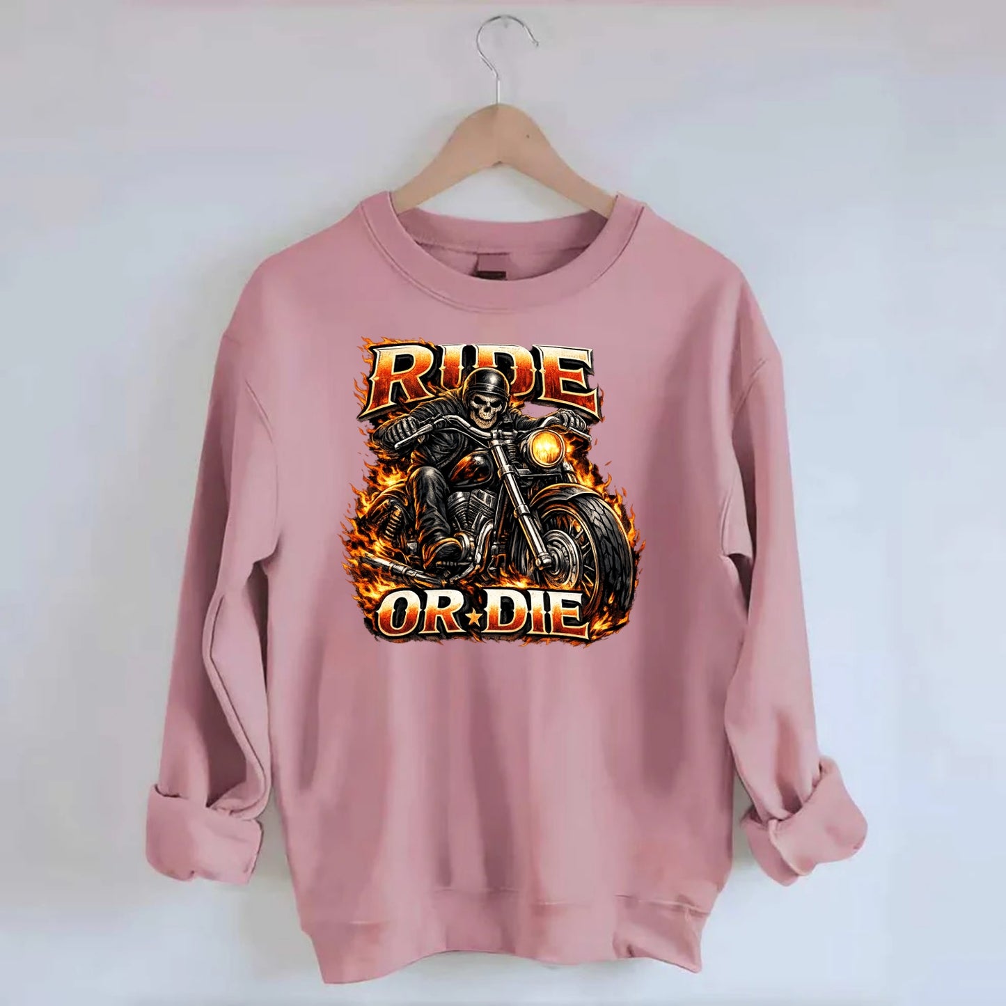 Ride Or Die - Crewneck Sweatshirt - pink