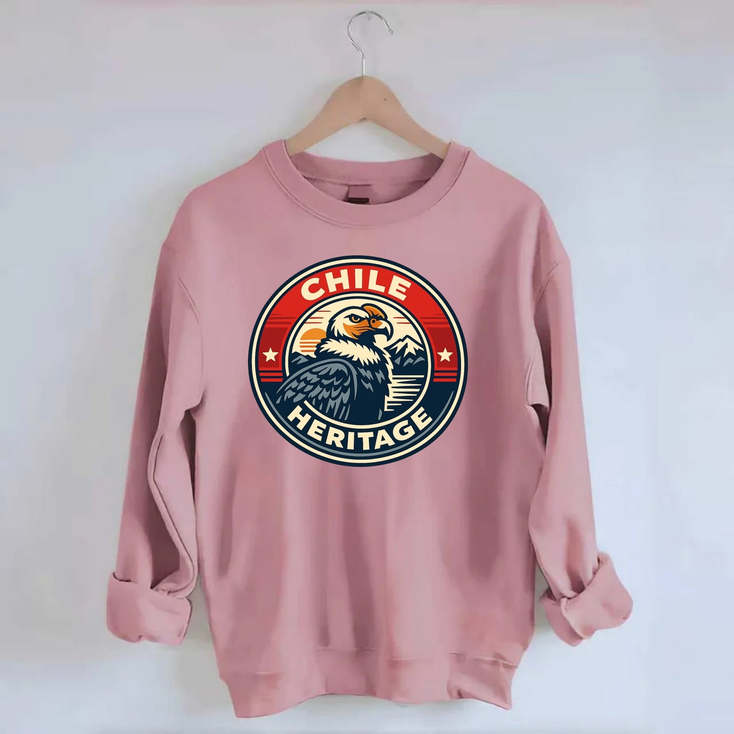Andean Spirit Emblem - Crewneck Sweatshirt - pink
