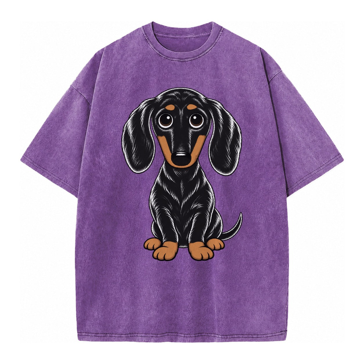 Retro Dachshund Vintage T-shirt – Purple